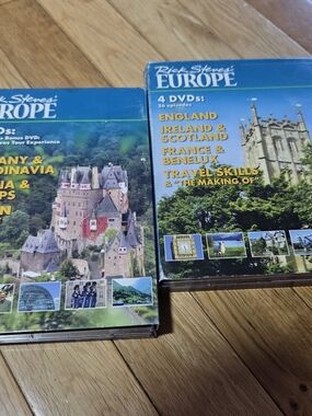 Rick Steves' Europe 4-DVD Set  × 2- Blue Travel Documentary Box